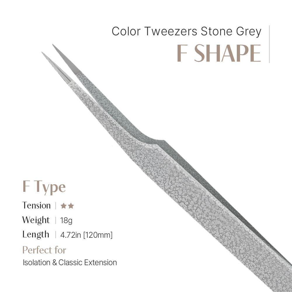 Pinza de color - Gris piedra (forma de F)