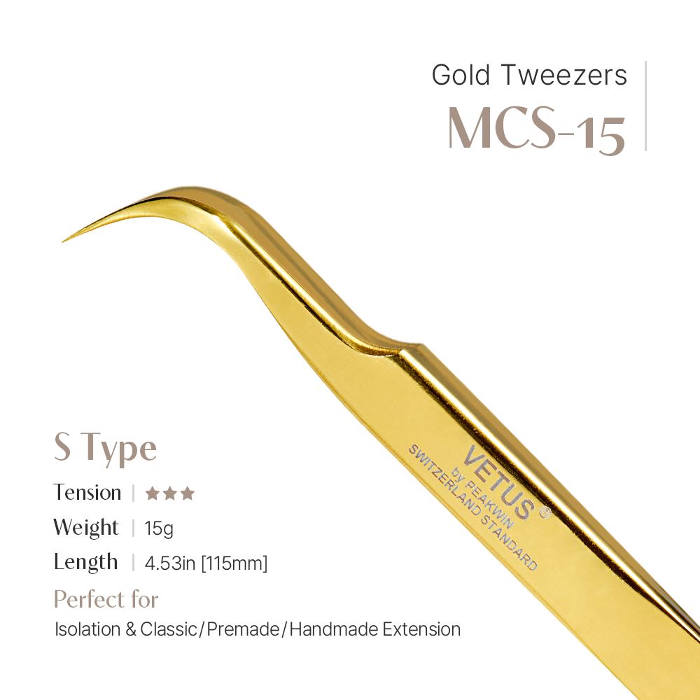 Pinzas Doradas - MCS-15 (forma de S)