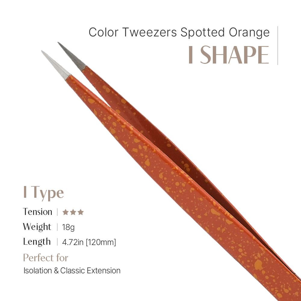 Pinza de color - Naranja moteado (forma de I)