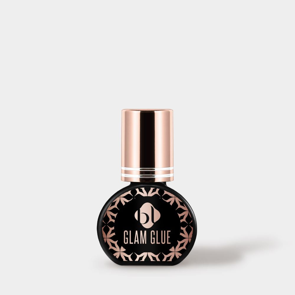 Front view of BL Glam Glue eyelash extension adhesive bottle.(10g)