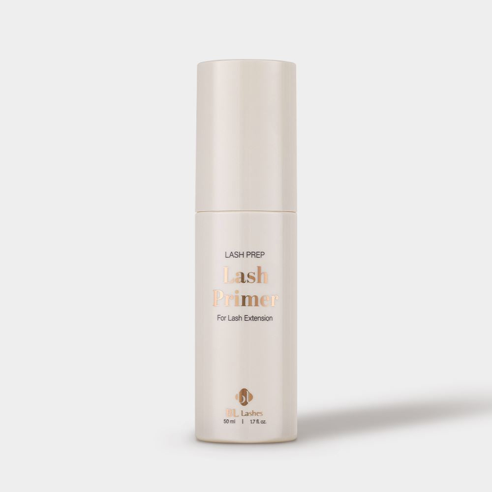 Front view of BL Lashes Lash Prep Lash Primer bottle for eyelash extensions.
