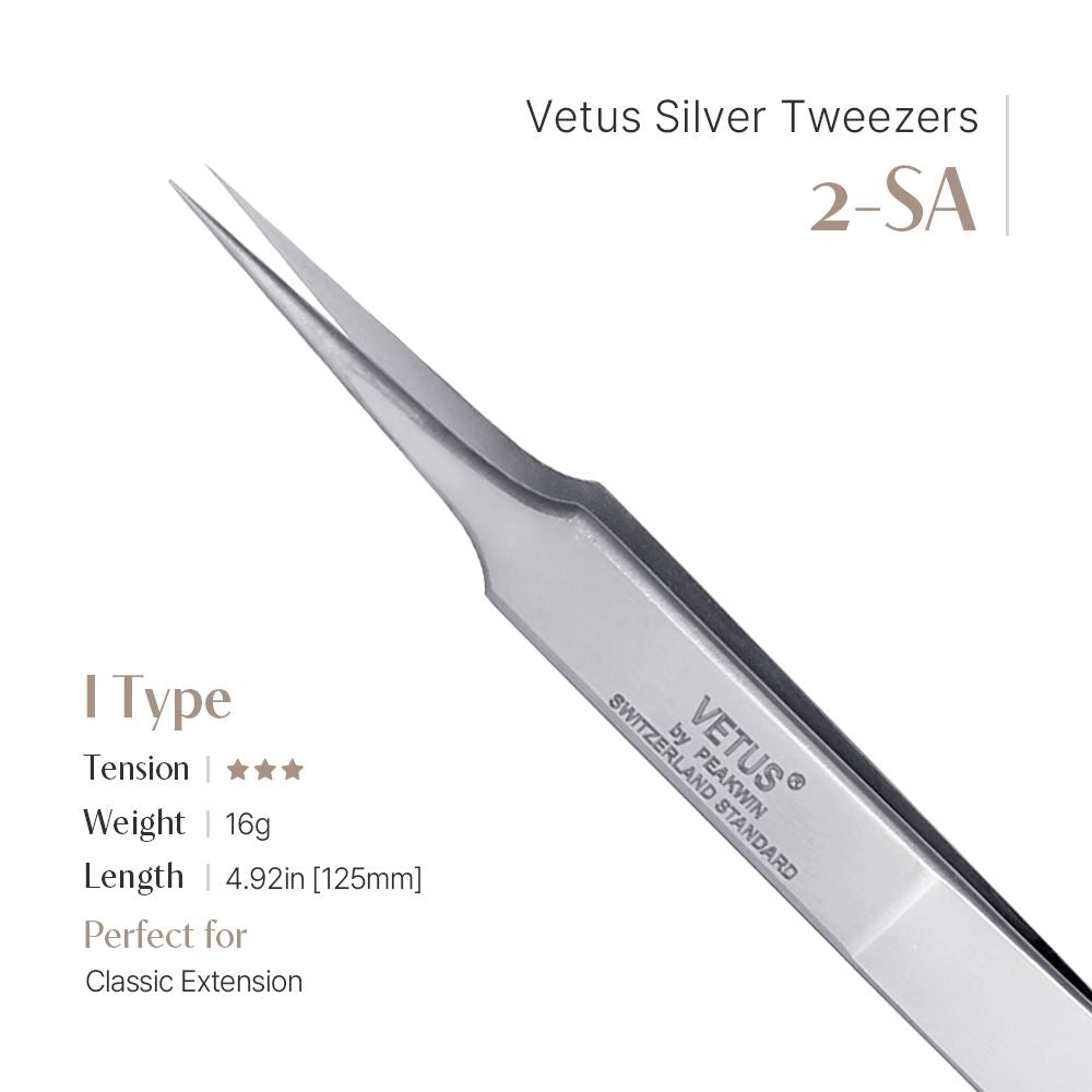 Vetus Silver Tweezers (Straight) (A shape) - US Stock